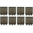 thumbnail image 2 of Hosley Set of 8, Metal Jar Candle Sleeves/Holders - Your Choice of Colors and Designs (Black - Geometric), 2 of 15