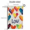 thumbnail image 3 of PHYHOO Garden Flag Double Sided Burlap, Small Pride Rainbow Love Heart Garden Yard Flags Sign Banner for Pride Month Porch Outdoor Decor White, 3 of 6