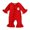 Red, variant on HNMKIU Children Christmas Jumpsuit Baby Bodysuit Long Sleeve Girls Holiday Outfit Red Romper For Toddler Party Christmas Outfit Red - 0-3 Months