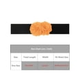 thumbnail image 4 of Cinturón Elástico Ancho para Mujeres INSPIRE CHIC, Corsé Estirable de Doble Flor Grande, Elegante y Casual para Vestido 68x6cm/26.8x2.4 pulgadas (LxA) Naranja Claro, 4 of 6