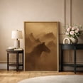 thumbnail image 2 of Framed Canvas Print Horse Running Wall Art Vintage Farmhouse Decorative for Living Room Bedroom - 24"x36" NATURAL, 2 of 8