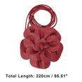 thumbnail image 2 of Unique Bargains 1 Pc Adjustable Waist Belt Elegant Flower Handmade Cord Belt Women Dark Red, 2 of 5