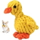 thumbnail image 1 of Juguete de cuerda aburrido para perros y gatos (pato amarillo), cuerda para masticar de limpieza dental de algodón natural JM, 1 of 5