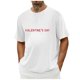 thumbnail image 2 of Tops para hombre, blusas y camisas de cuello redondo y manga corta para hombre. Camiseta/camisa informal de cuello redondo y manga corta con estampado de corazones para hombre. Tops de poliéster para, 2 of 5
