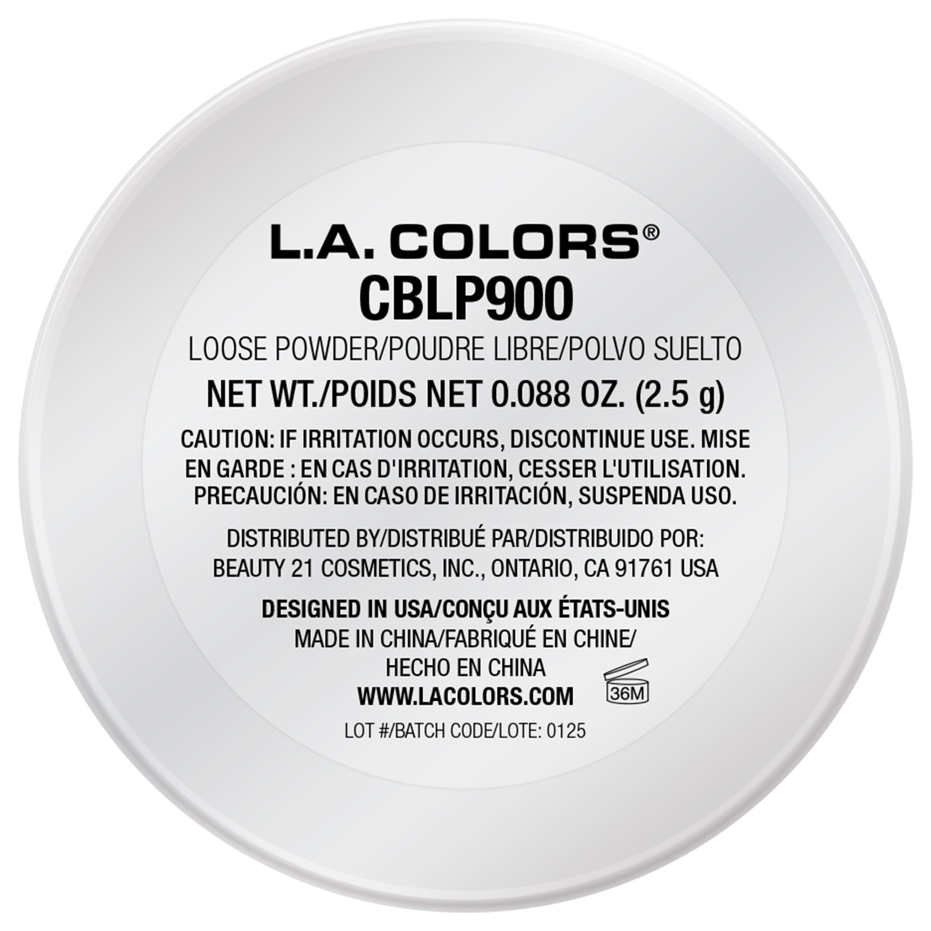 L.A. COLORS Loose Finishing Powder with Mirror & Puff, 0.088 oz