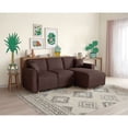 thumbnail image 1 of Sala Modular Reversible Makora Bennet con Memory Foam Chocolate Lino y Respaldo Ajustable, 1 of 8