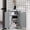 Gray, variant on White Triangle Bathroom Storage Cabinet with Adjustable Shelves, Freestanding Floor Cabinet for Home Kitchen