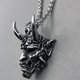 thumbnail image 5 of Collar De Acero Inoxidable Para Hombre, Collar Con Colgante De Cubierta De Cara De Demonio, Joyería Para Halloween Y Pascua Sweethay AP007574-02, 5 of 6
