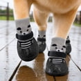 thumbnail image 7 of Waterproof Dog Socks with Silicone Soles Anti-Slip Pet Rain Boots Paw Protectors with Fastening Straps for Small Medium Dogs Cats 4 Pcs, 7 of 7
