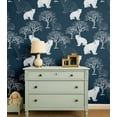thumbnail image 2 of S4Sassy Bear and Tree Wallpaper - Blue Wall Covering, 25" x 360" Self-Adhesive Textured Vinyl Walls Paper, Wall Wrap, Easy DIY Wall Covering For Kids Bedroom, Kids room wall decor, Playroom Wallpaper, 2 of 9
