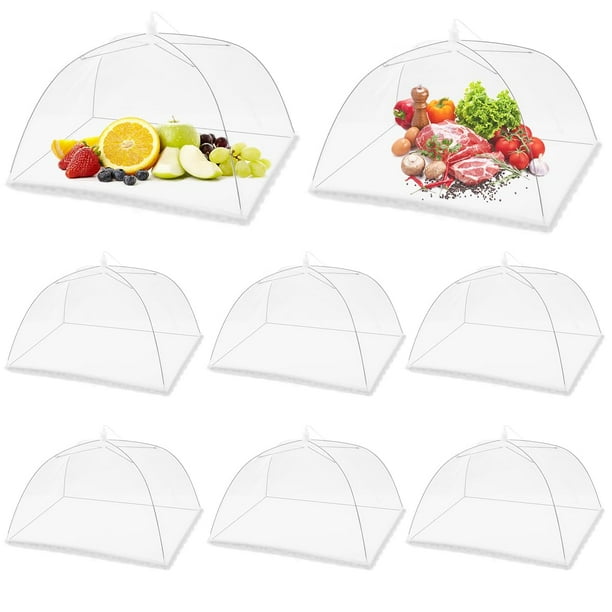 Paquete de 8 Cubiertas Plegables para Comida de Picnic con Malla