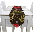 thumbnail image 4 of SKYSONIC Rectangle Mittens Hot Drinks Branches Printed Table Runner 13x90in for Wedding Birthday Holiday, 4 of 5