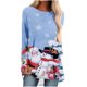 thumbnail image 2 of Puntoco Mujer Moda Suelta Manga Larga Cuello Redondo Blusa Navidad Impresión Camiseta tops Puntoco Puntoco-3240, 2 of 5