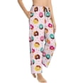 thumbnail image 2 of Uemuo Colorful Donuts Pattern Women's Wide Leg Palazzo Lounge Pants with Pockets Light Weight Loose Comfy Casual Pajama Pants-XX-Large, 2 of 9