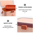 thumbnail image 3 of Caja para guardar medicamentos, botiquín de primeros auxilios plegable de 2 capas, contenedor portátil para medicamentos, caja grande para medicamentos, 3 of 4