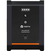 VERTIV Liebert PowerUPS 200 Essential Line Interactive 8-Outlet 1440VA/850W Surge Protector and Battery Backup UPS System