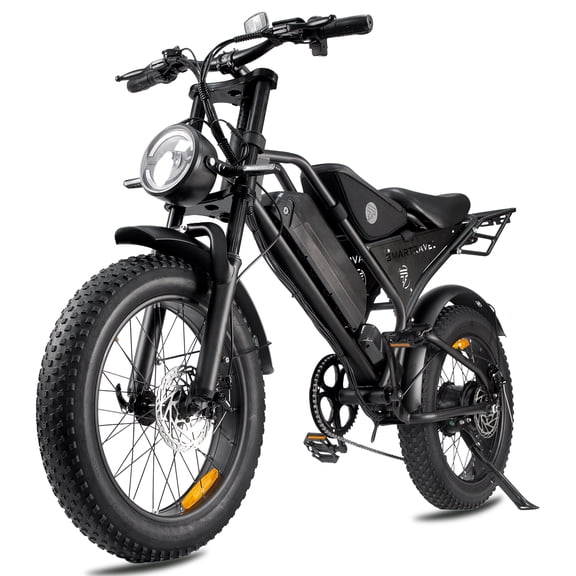 SMARTRAVEL 20" Fat Tire Electric Bike for Adults,1200W(Peak) Motor,28MPH Electric bicycles,48V 18.2Ah Battery,Shimano 7-Speed,Mountain E-Bike UL2849
