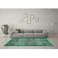 thumbnail image 3 of Ahgly Company Indoor Rectangle Abstract Light Blue Modern Area Rugs, 2' x 4', 3 of 4