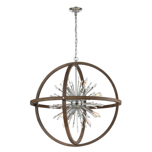 Elk Home 19.5-Inch Wide Morning Star Pendant, Transitional, Aged Fir