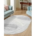 thumbnail image 2 of Unique Loom Finsbury Collection Area Rug - Camilla (5' 3" x 8' Oval Gray/Ivory), 2 of 11