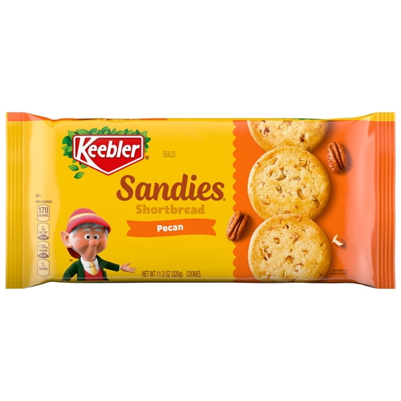 Keebler Sandies Pecan Cookies, Shortbread Cookies with Crunchy Pecans, 11.3 oz