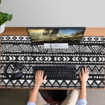 thumbnail image 4 of Long Mouse Pads for Desk,Black Geometric Diamond Triangle Pattern Desk Mats on Top Of Desks, Desk Mouse Pad Extra Large with 3mm Non-Slip Base and Stitched Edge for Gaming,Office,Work,Home 47.3"x23.6", 4 of 6