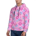 thumbnail image 3 of Naloa Donuts Men's Casual Hooded Collar Drawstring Hoodies Pullover Sweatshirts Casual Long Sleeve Shirts-4X-Large, 3 of 7