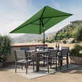 thumbnail image 1 of CorLiving 6.5ft x 6.5ft Square Tilting Outdoor Market Umbrella with Steel Frame and Durable Canopy, Forest Green, 1 of 8