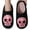 Black, variant on Pink Skull Slippers, Gothic Crown House Shoes, Fuzzy Warm Slip Ons, Halloween Pink Skull Plush Slippers Gothic Crown Skull Fuzzy House Shoes Cozy Closed Toe Warm Indoor Slippers, Black 5.5