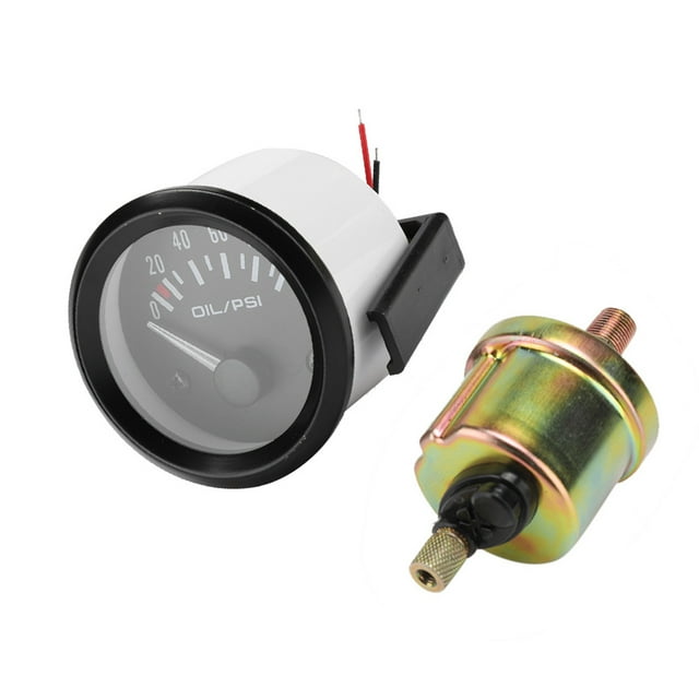 Oil Pressure Gauge, Car Pressure Gauge Professional Compact Design 0-100 PSI For 12V Car