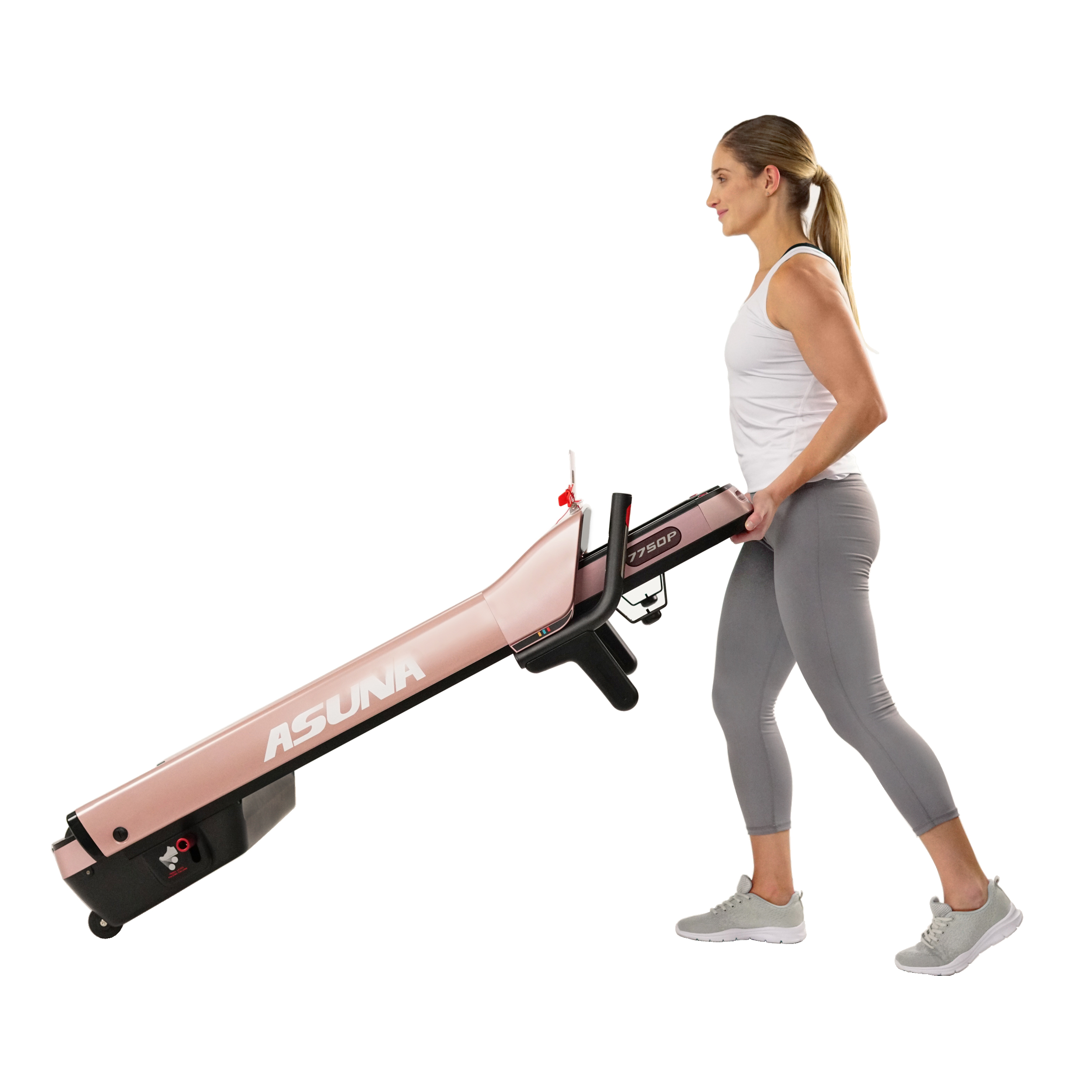 ASUNA SpaceFlex Motorized Treadmill with Auto Incline, Wide Folding Belt - 7750Pink - image 8 of 9