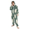 thumbnail image 5 of Soft Big Kids Onesie Pajamas Cozy Loose-Fit Jumpsuits for kids with Pockets for Christmas Lounge & Play Green Baseball Pattern, 5 of 8