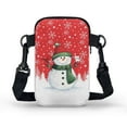 thumbnail image 2 of XYZCANDO Snowflake Snowman Crossbody Messenger Wallet for Women Mini Cellphone Handbag Over Shoulder Purse Casual Phone Case with Crossbody Shoulder Strap Lightweight Coin Bag for Work Travel, 2 of 7