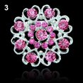 thumbnail image 1 of MesaSe Rhinestone Crystal Brooch Hollow Out Collar Pin Silver Plated Flower Jewelry, 1 of 10
