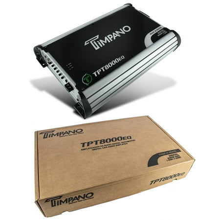 Digital Flat Panel Amplifier - Timpano 1Ch Digital Bass Amplifier 1 Ohm Amp Built-in EQ TPT8000EQ
