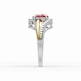 thumbnail image 3 of OMRE Genuine Ruby Ring, 925 Sterling Silver and 10K Yellow Gold Women, 3 of 5