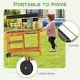 thumbnail image 5 of OLAKIDS Mud Kitchen, Outdoor Play Kitchen with Wheels 3 Cups Removable Sink Cooking Accessories Wooden Kids Kitchen Playset Backyard Garden Toys Gift for Boys Girls Ages 3+, 5 of 9