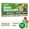 Brainiac Omega-3 Applesauce, Cinnamon Apple, No Sugar Added, 3.2 oz,10 Ct