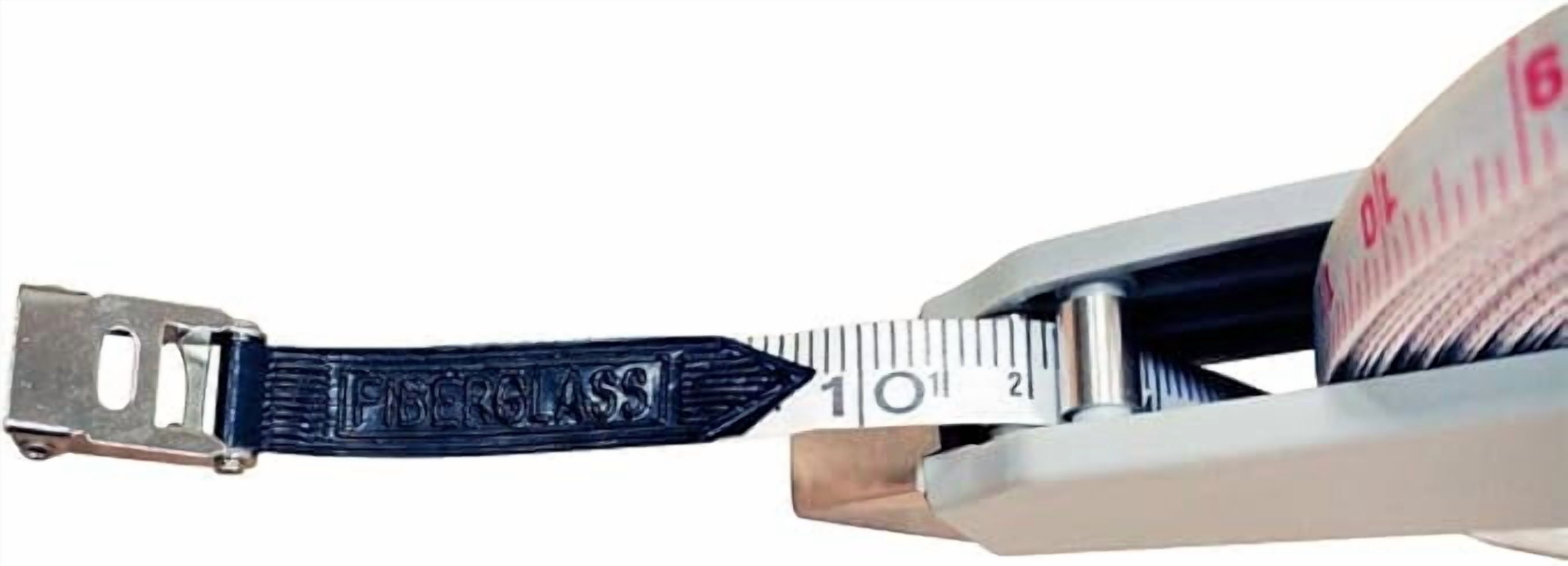 Open Reel Measuring Tape Vinyl Fiberglass, Double-Sided, Heavy-Duty Polyethylene Case, Hand Crank, for Fields, Landscaping, Building & Surveying, 165ft
