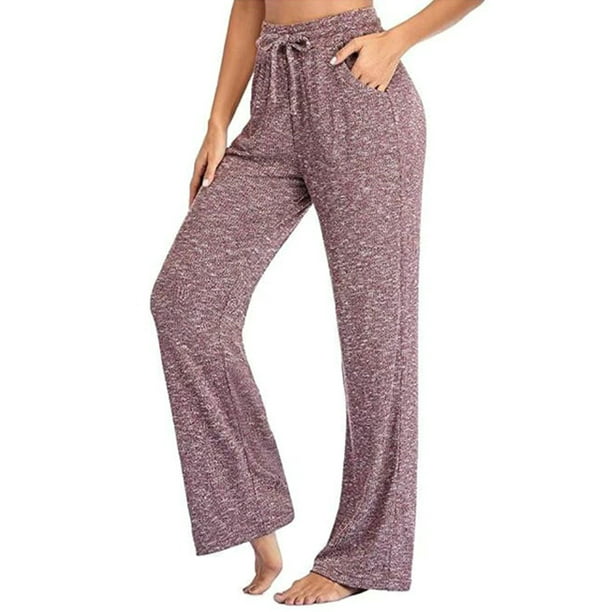  Women's High Waist Drawstring Wide Leg Lounge Pants Elastic  Waist Jogger Yoga Casual Trousers Comfy Pajama Sweatpants (Pink 1,4X-Large)  : Clothing, Shoes & Jewelry