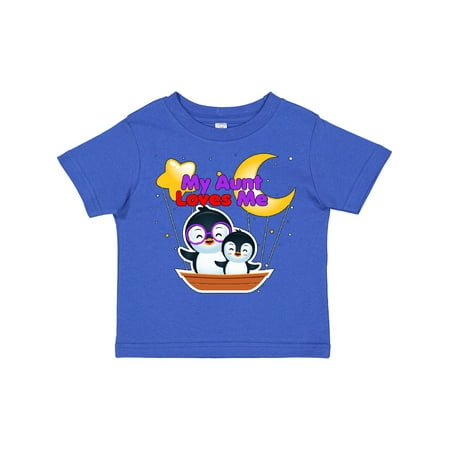 

Inktastic My Aunt Loves Me Penguin Gift Toddler Boy or Toddler Girl T-Shirt