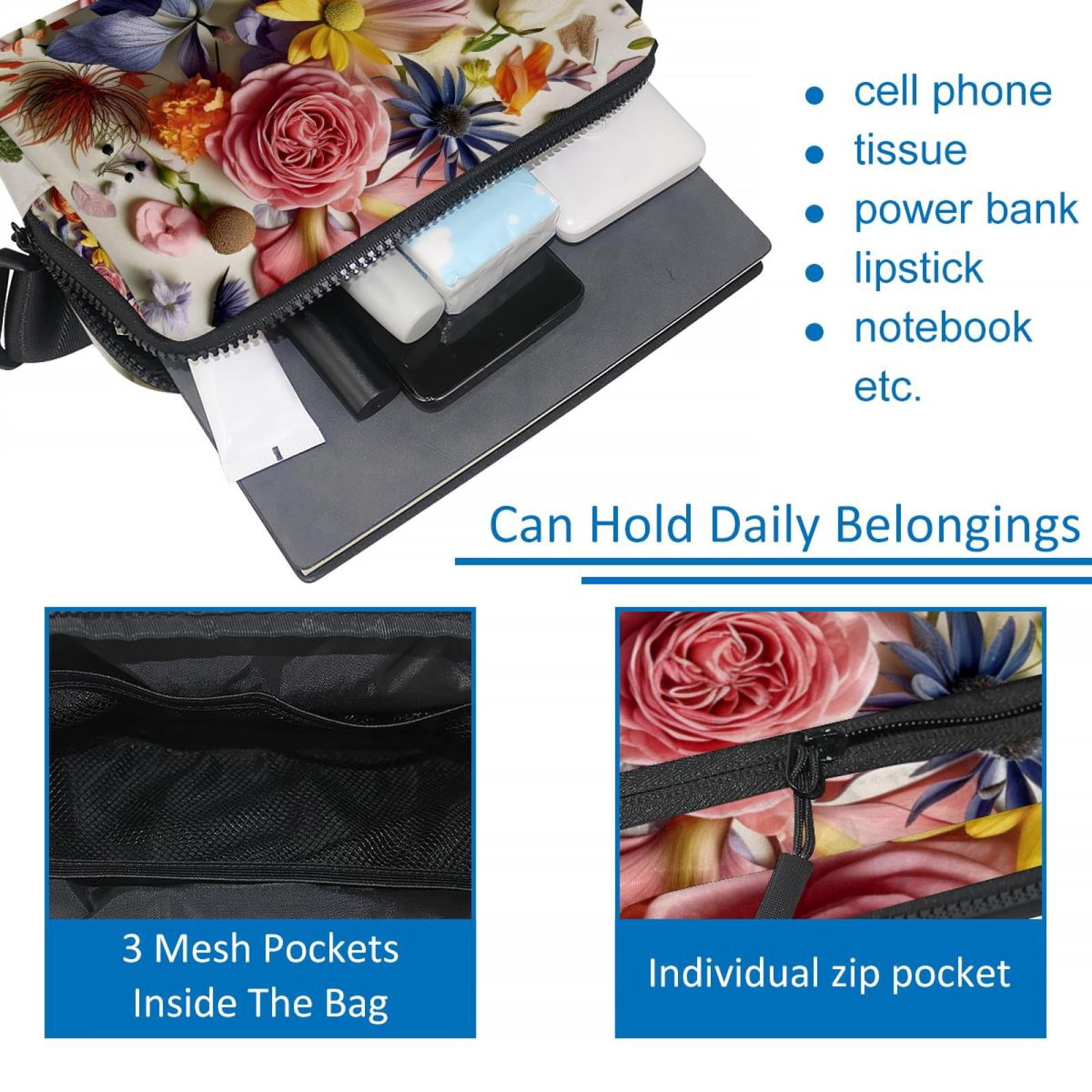 Minced flower Lightweight Adjustable Waist Pack with Extension Strap - Unisex Fanny Pack Money Belt