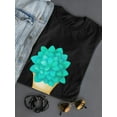 thumbnail image 3 of Watercolor Green House Plant T-Shirt Women -Image by Shutterstock, Female Small, 3 of 4