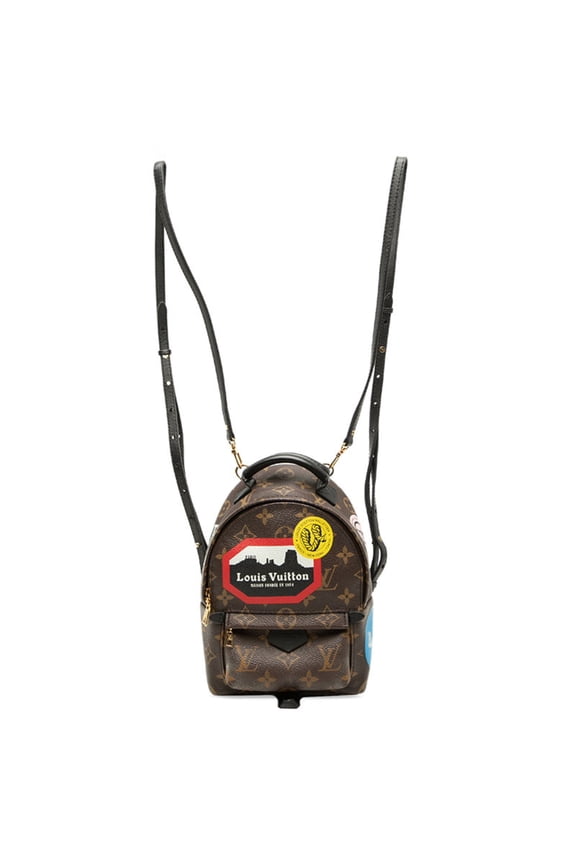 Pre-Owned Louis Vuitton Monogram Palm Springs Mini Backpack M42971 Brown Leather Women's LOUIS...