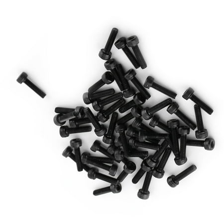 

M3 Black Hex Socket Cap Head Screw Bolt Set (M3*12mm Fully Threaded 50pcs)