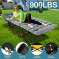 thumbnail image 4 of ABORON 2 Pack Folding Camping Cot for Adults, Heavy Duty Folding Cots with 2 Sided Cushion & Carry Bag, Portable Sleeping Cot Bed, Over 900 lbs Weight Capacity, 4 of 9
