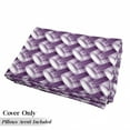 thumbnail image 5 of Abstract Floor Pillow Lounger Cover, Trippy Digital Shapes Curved Lines Pattern Modern Illustration, Nap Mat Printed Fabric Case for 5 Pillows, 88" x 27", Violet White, by Ambesonne, 5 of 5