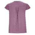 thumbnail image 5 of BangWanChi Womens Blouses Formal Fashion Women's Summer V-Neck Solid Short Sleeve Sexy Top Blouse, 5 of 5