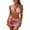 A-Red65, variant on Women Floral Print Bikini Set Triangle Halter Adjustable Straps Sheer Wrap Beach Swimwear