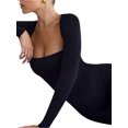 thumbnail image 4 of Txlixc Vestido de mujer, cuello cuadrado de manga larga Txlixc moda, 4 of 7